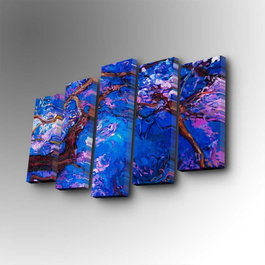 Wallity Cuadro Decorativo en Lienzo 5 Piezas 5PUC-134 Multicolor